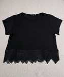 Bluzka koszulka z koronką 36 S boohoo top crop