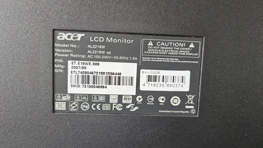 Monitor ACER 22 cale