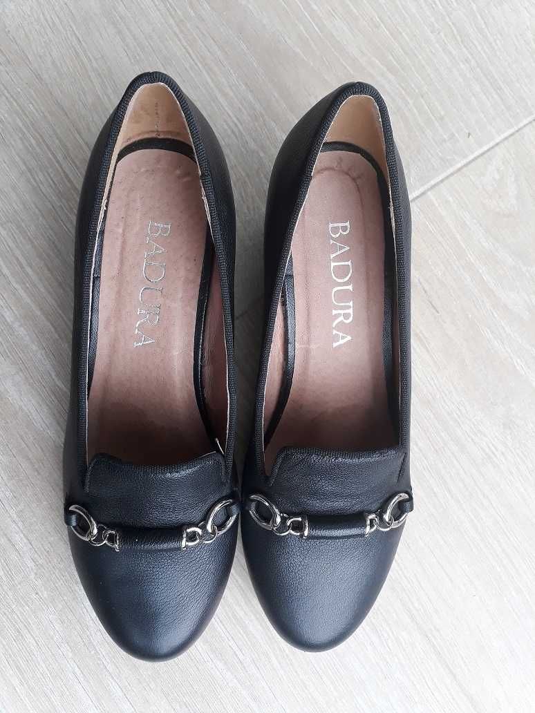 skórzane buty Badura czarne rozmiar 36