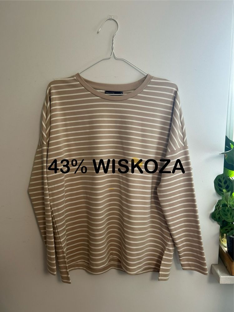 Nowa bluza w paski Mohito rozmiar S/M bezowa