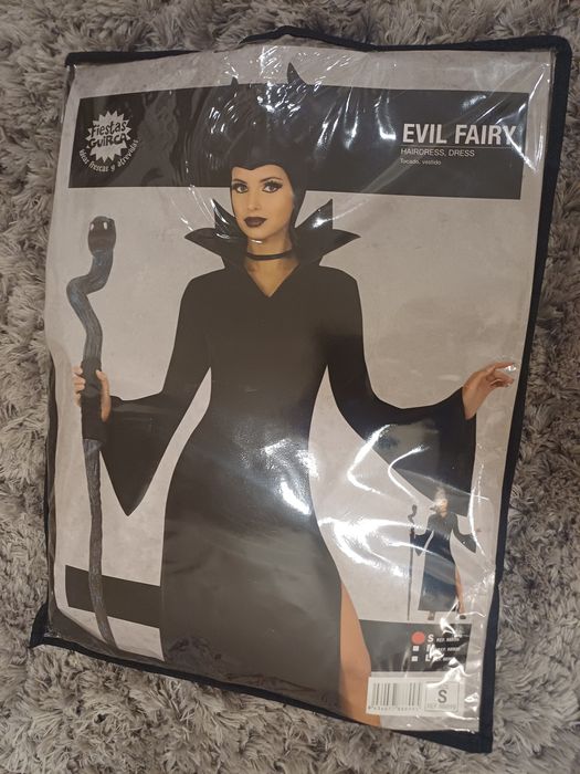 Máscara maléfica / vestido halloween mulher tamanho S
