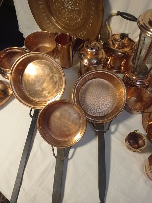 Медная винтажная посуда