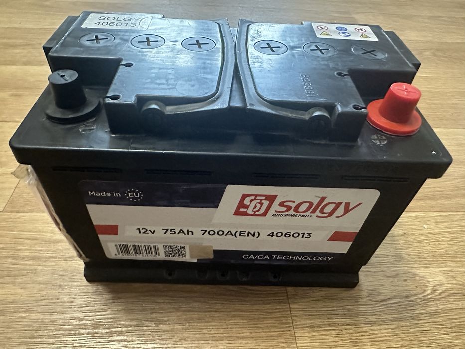 Автомобільний акумулятор Solgy 75Ah/700A (278x175x190/+R) (406013)