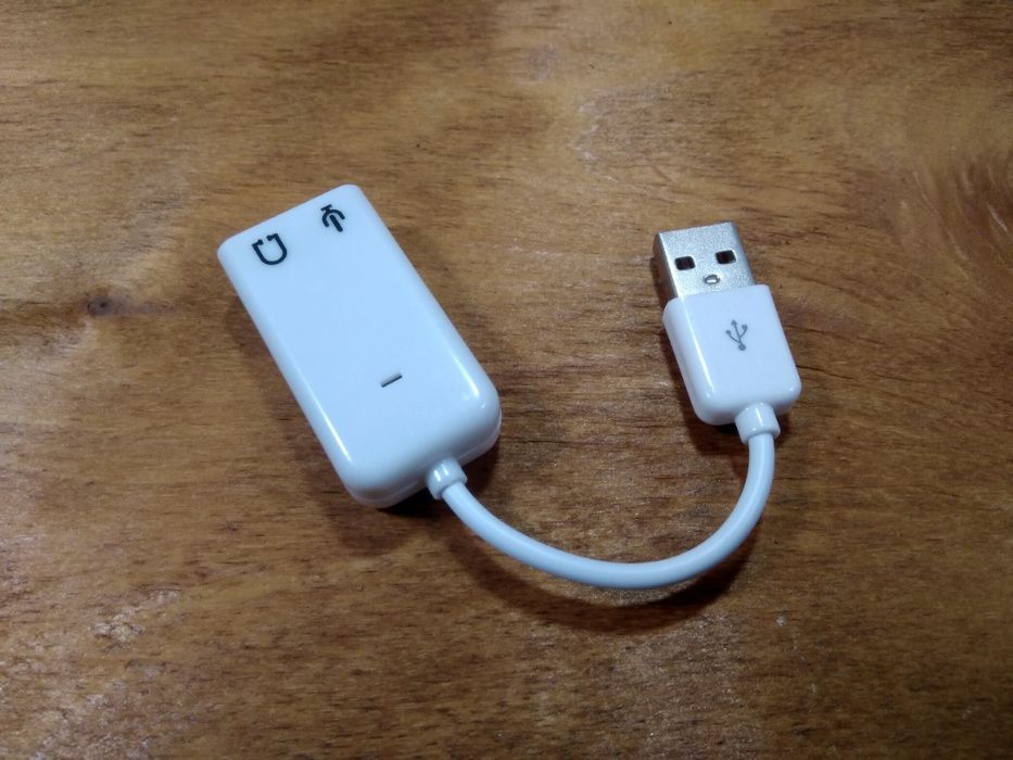 Внешняя звуковая карта USB Sienoc 5FTP с кабелем (аудио карта)