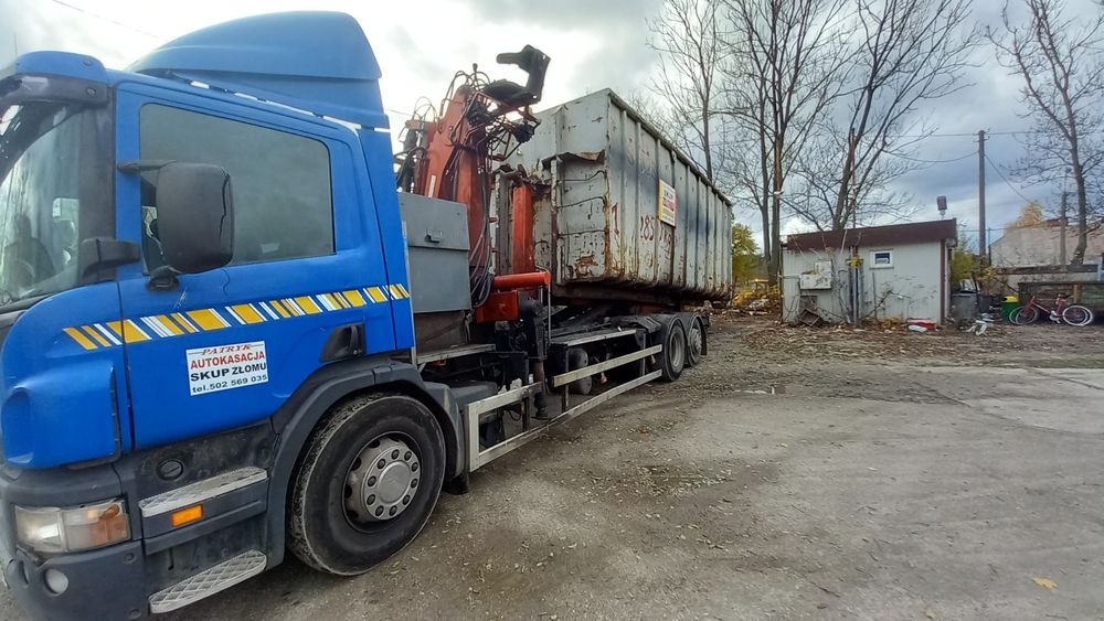 Sprzedam Scania p310 hakowiec plus  hds z chwytakiem do złomu
