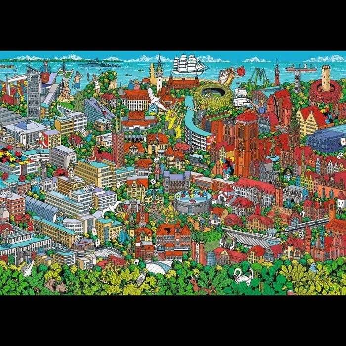 Пазли Місто 1000 trevi все елементи