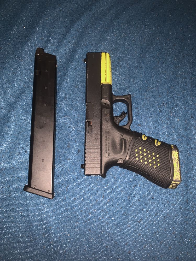 Airsoft glock com dois modos a gás (green gas)