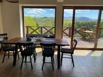 Bieszczady - Widokówka Wetlina,  pokoje do wynajęcia, taras z widokiem