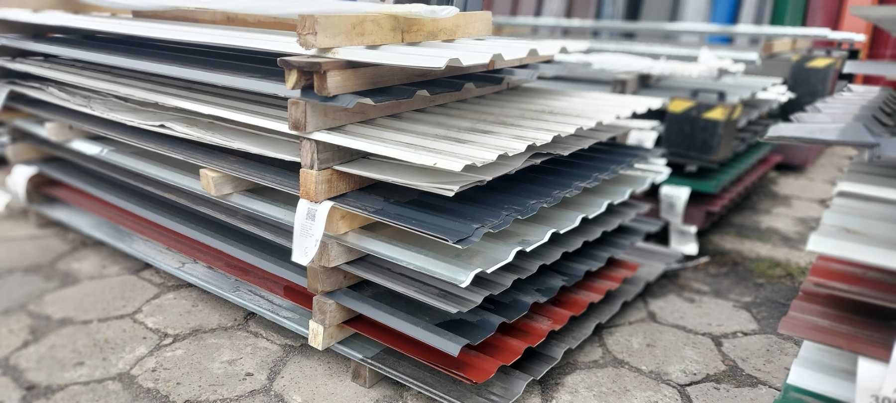 Blacha trapezowa II gatunek drewutnia, chwilowe zadaszenie