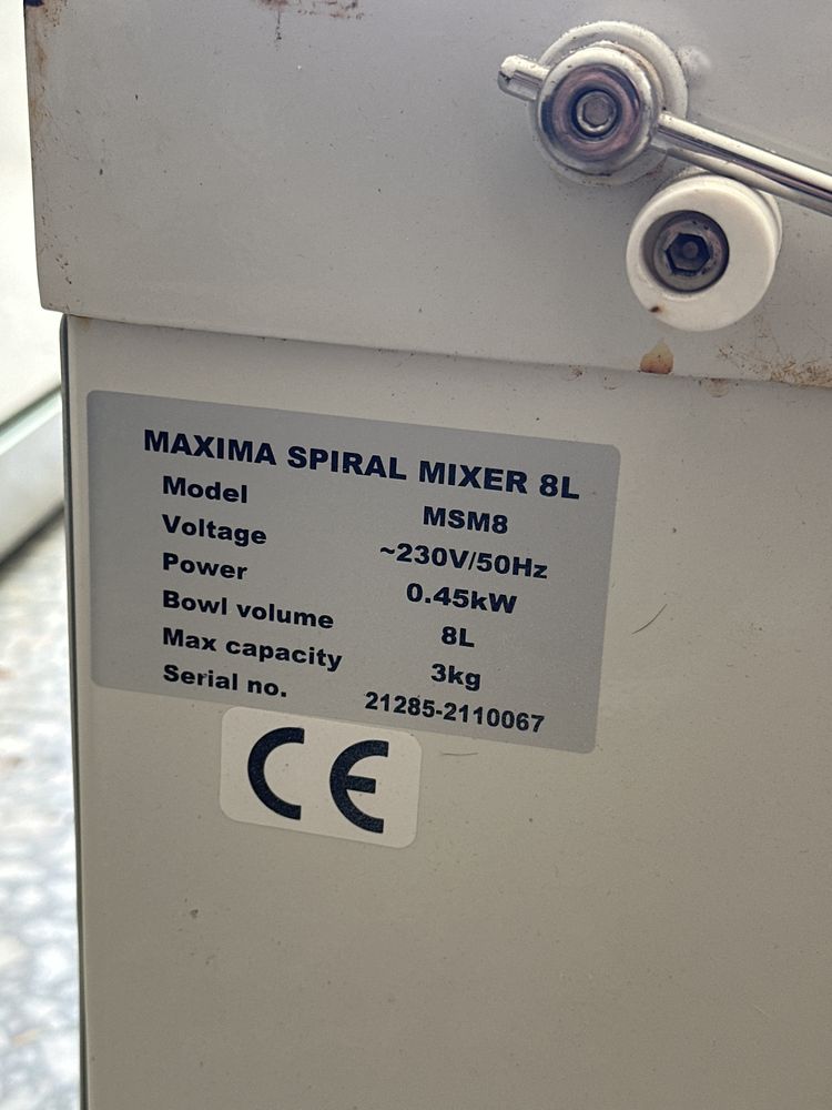 misturador em espiral 8L