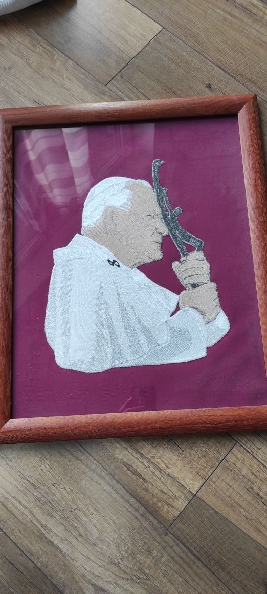 Obraz haftowany Papież Jan Paweł II