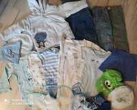 Paka ubrań dla chłopca niemowlęce 68 spodnie body bluza smyk