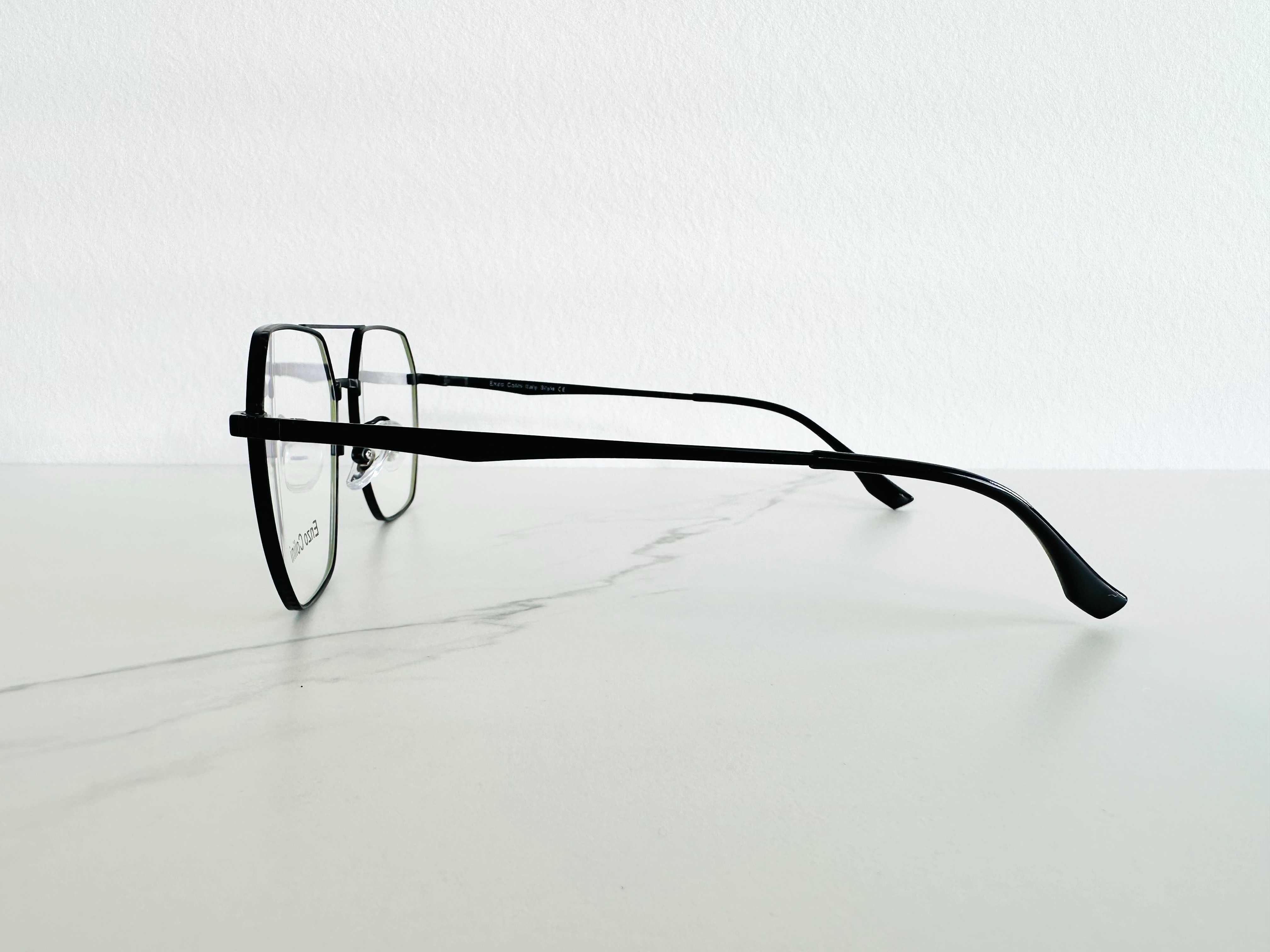 NOWE Okulary oprawki czarne metalowe ENZO COLINI 13002 C8