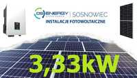 Instalacja fotowoltaiczna 3,33 kW Śląsk fotowoltaika, panele słoneczne