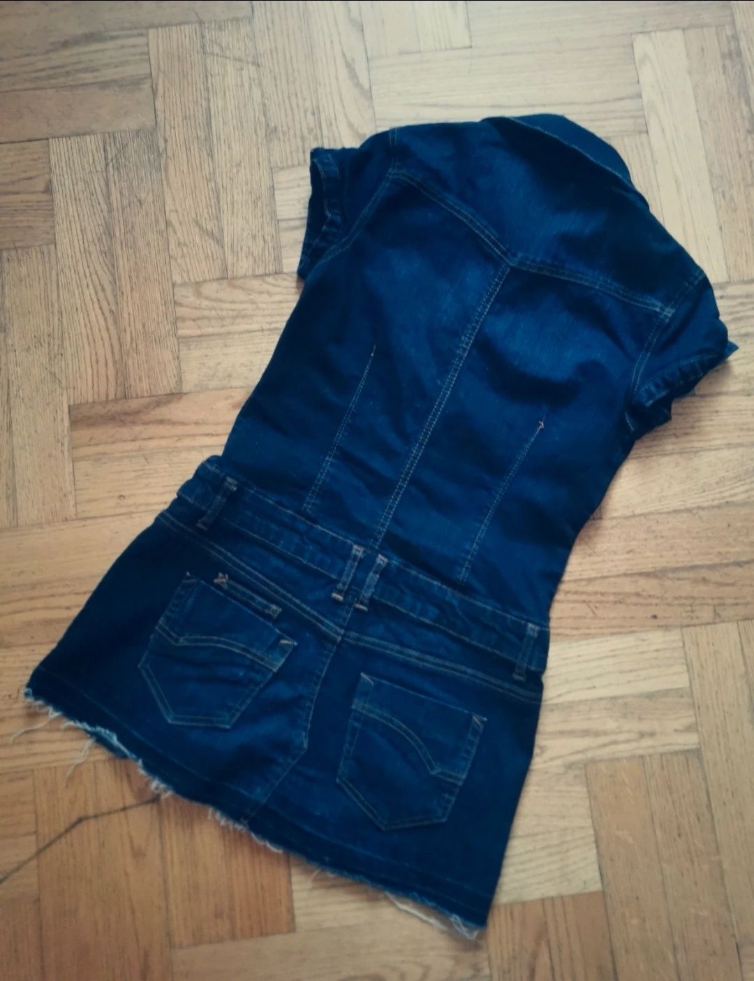 Sukienka jeansowa Dzinsowa z paskiem