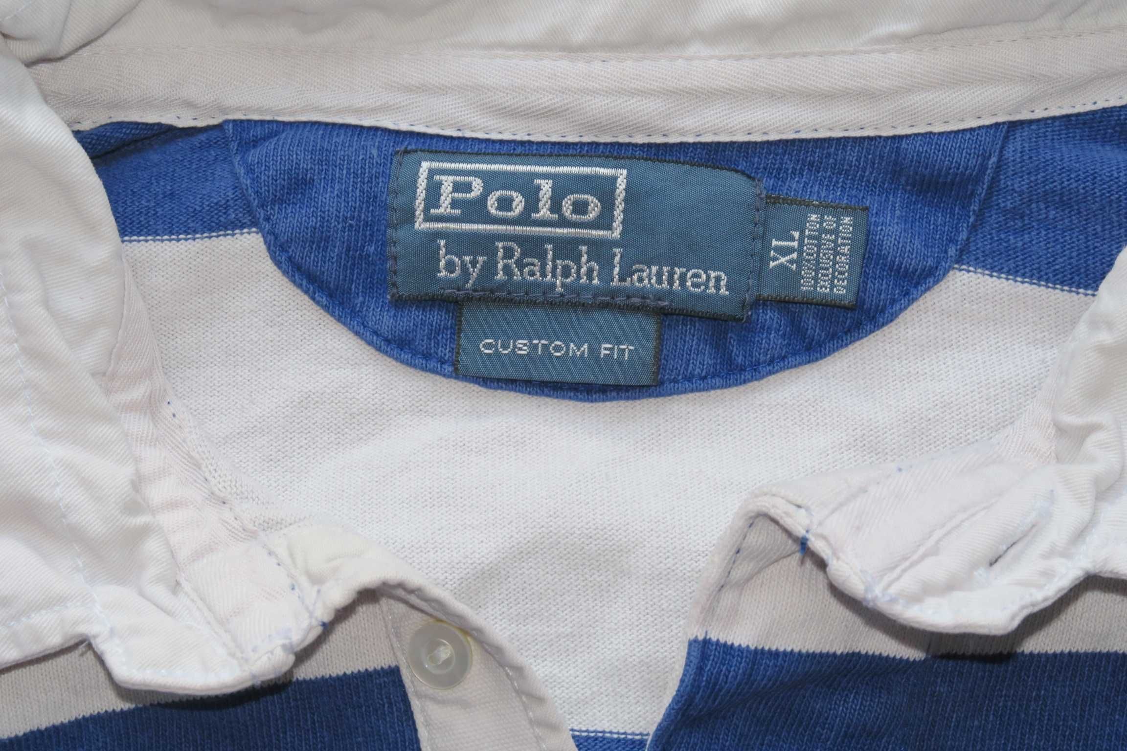 Ralph Lauren longsleeve polo w paski XL