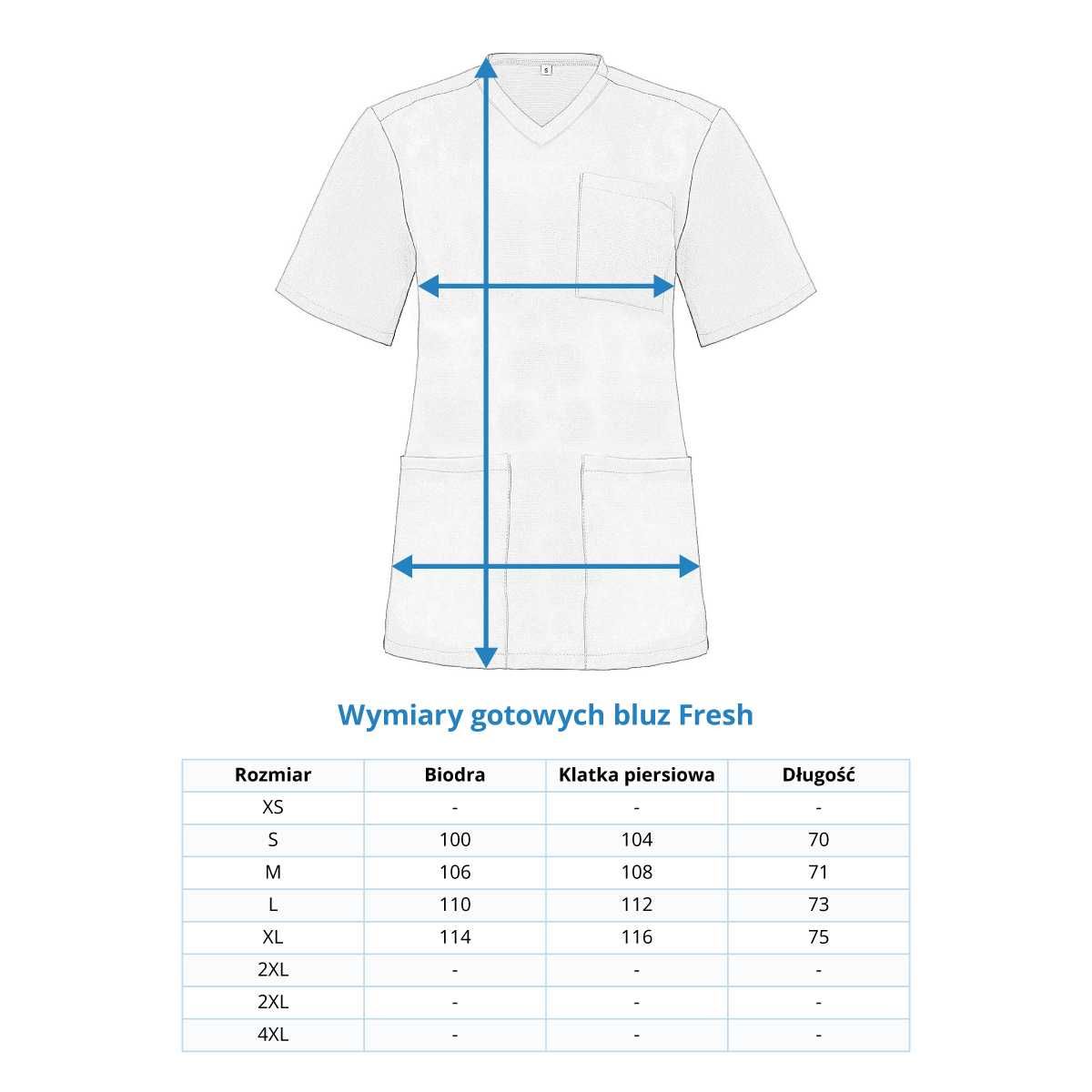 Bluza Medyczna Fresh Granatowa Producent Komplet medyczny Rozmiar XL