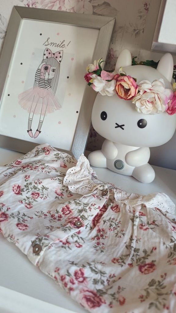 Bluzka koszula newbie bawełniana z kołnierzykiem retro