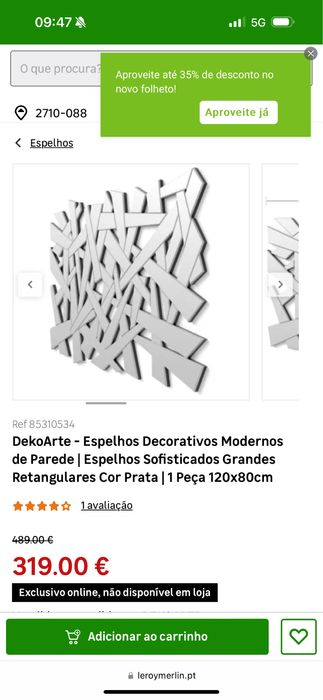 Espelho decorativo estilo recortes