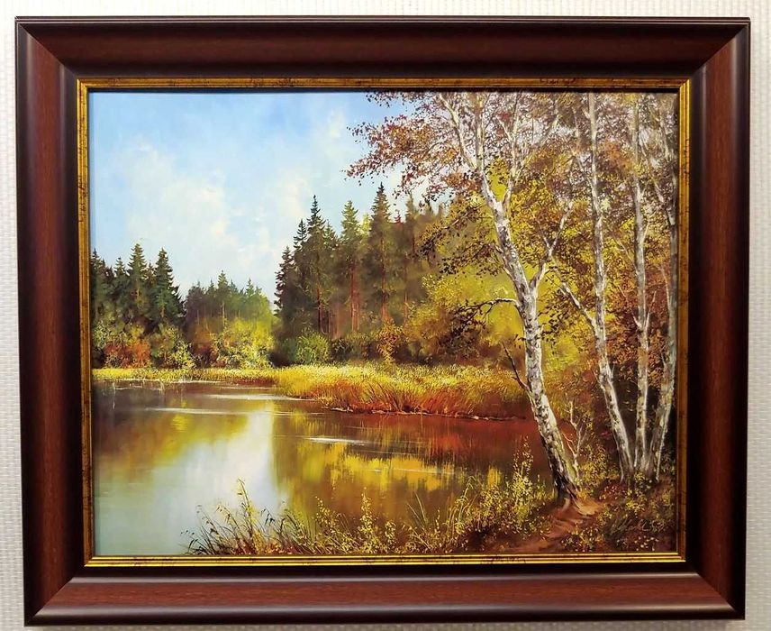 Obraz reprodukcja w stylowej brązowej ramie 60x50