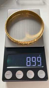 Złota bransoletka 585 kółko sztywna koło