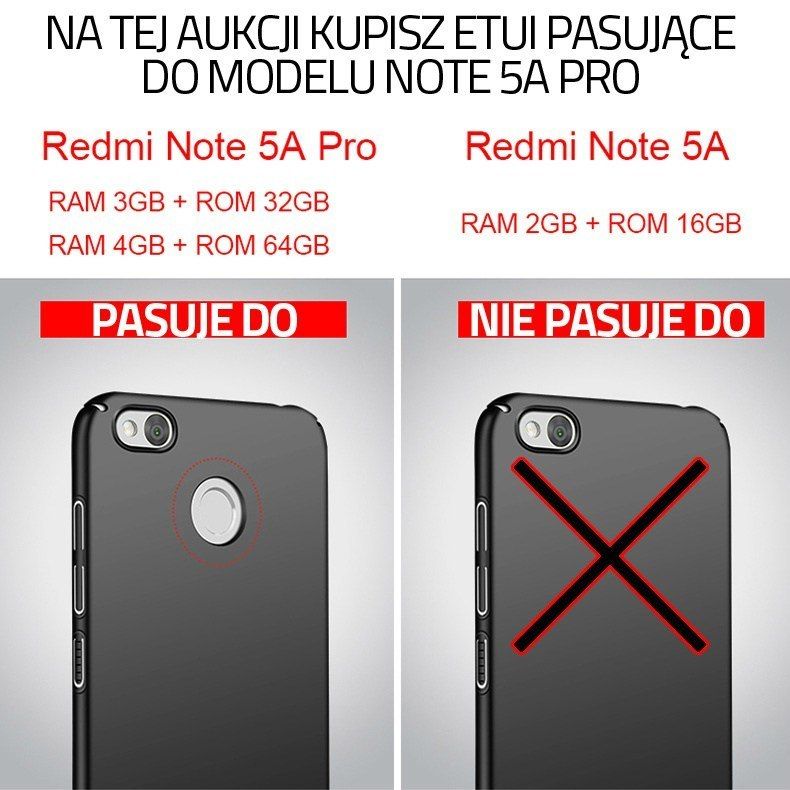 Xiaomi Redmi Note 5A Oryginalne Etui Msvii Ochrona