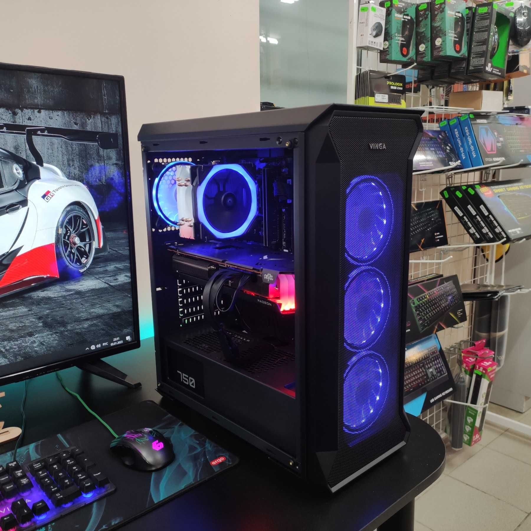 Компютер Новый Ryzen 5 5500, 32GB DDR4, RX 6900 XT 16GB, SSD 512GB m2