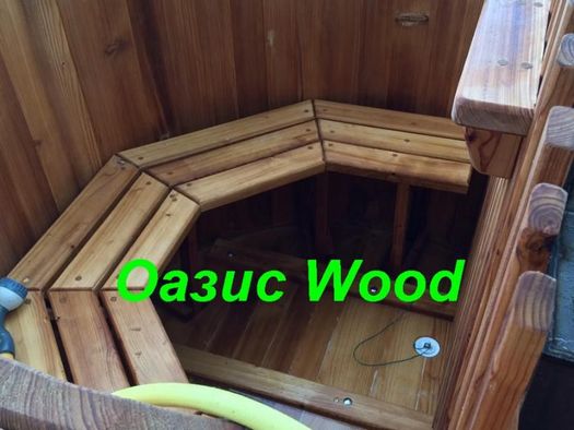 Офуро, японская баня, купель с печкой, фурако из ТЕРМОСОСНЫ. ОазисWood