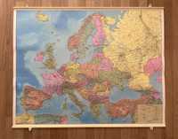Карта Європи 110 х 87 см. Плівка