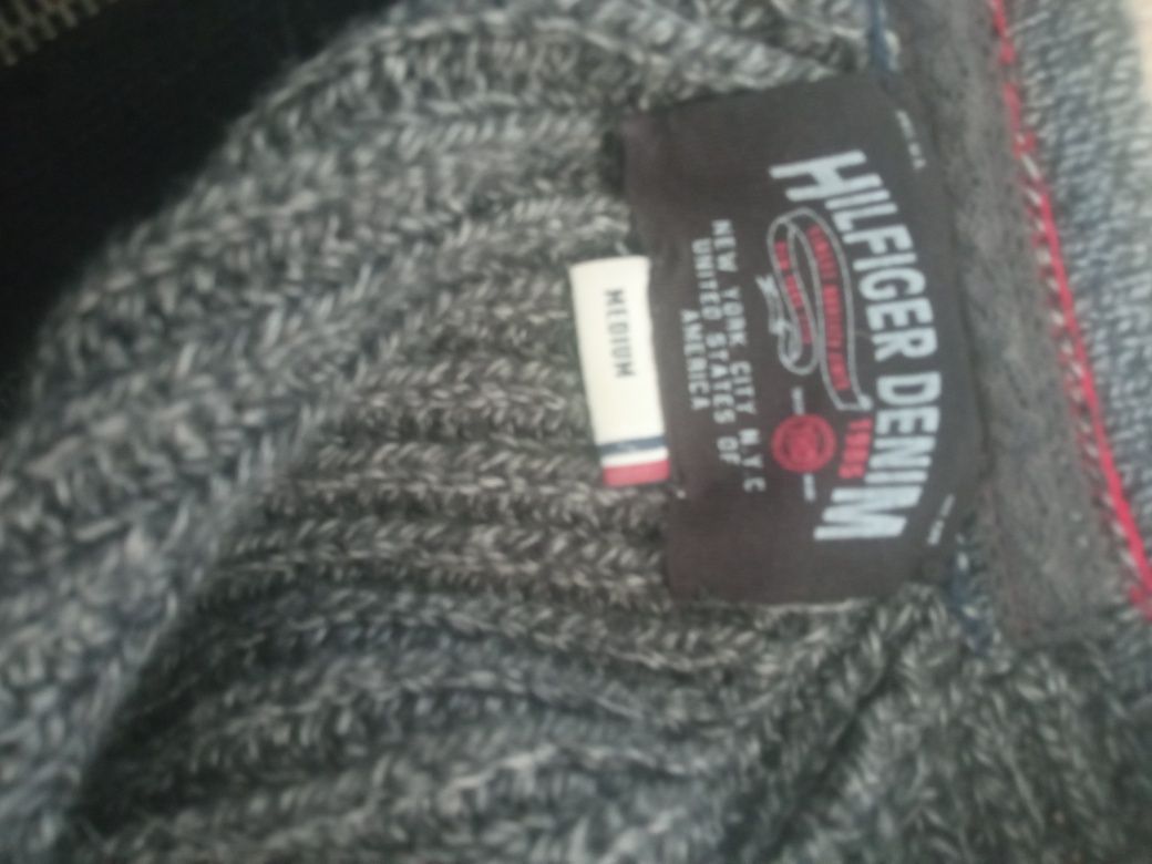 Szara bawełniana sukienka Tommy Hilfiger