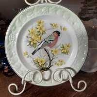 Kolekcjonerski talerz dekoracyjny Royal Worcester Polissy Bullfinch