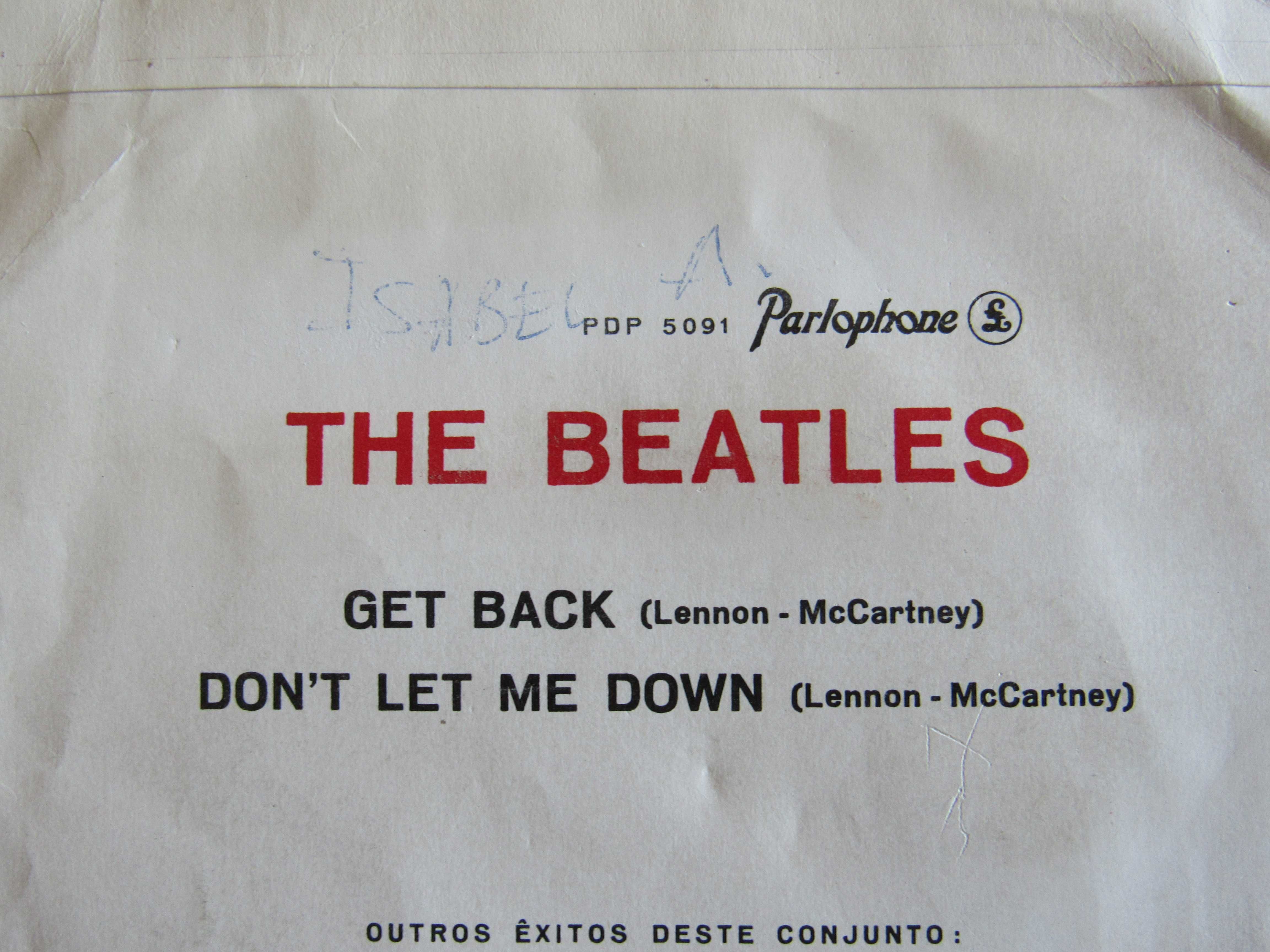 The Beatles "Get Back", Single, Portugal