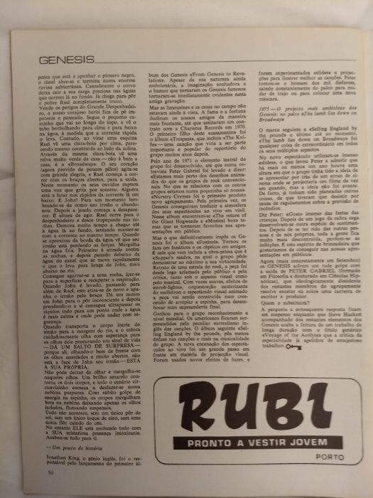 Nova TILT - 1975 Revista Rara com Reportagem GENESIS em Lisboa