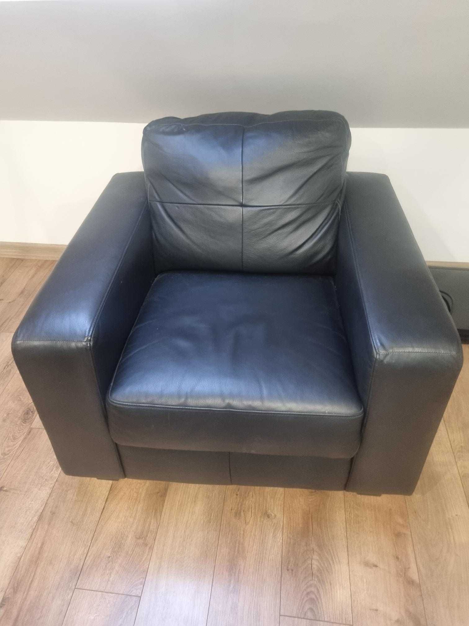 Zestaw Ikea sofa i dwa fotele Skogaby czarny