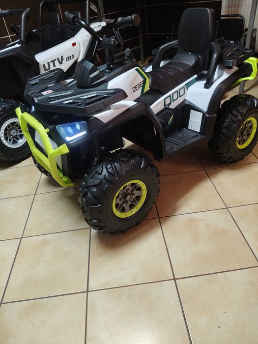 Quad ATV DESERT Biały na akumulator dla dzieci Odbiór Wysyłka