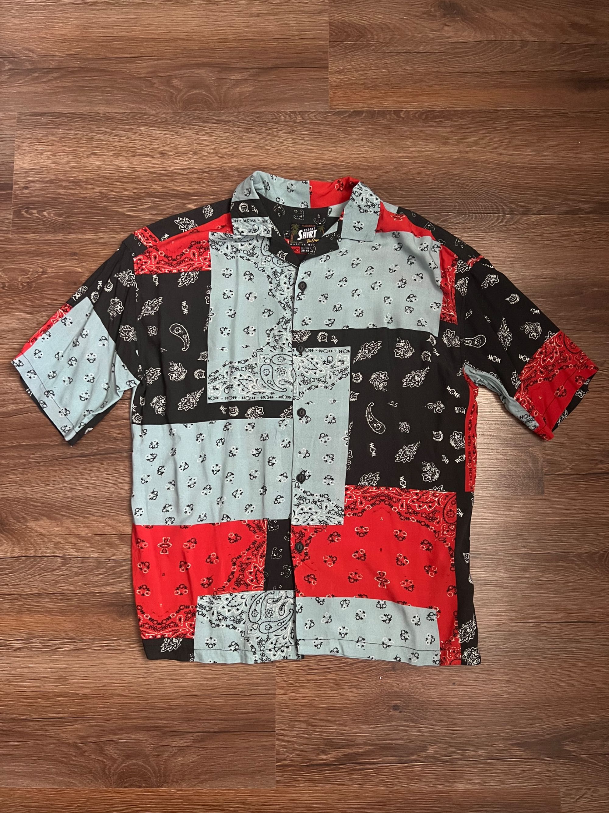 Pull & Bear koszula wzór praisley bandana patchwork xs
