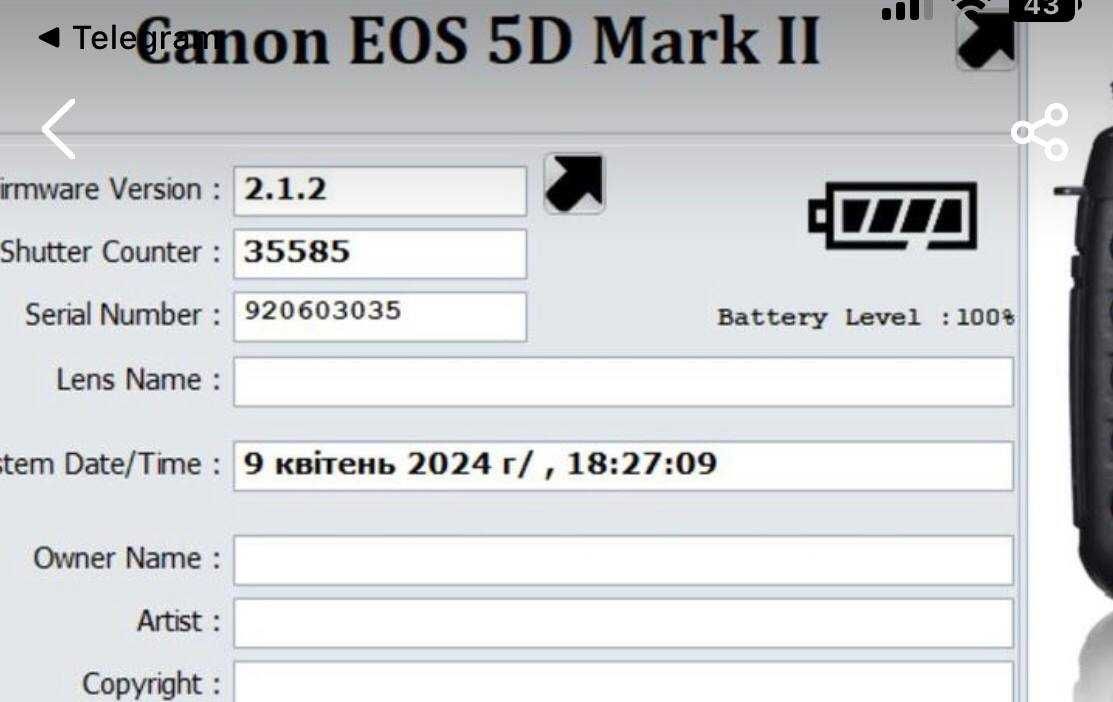 Сanon 5d mark 2 пробіг 35тис! Ідеал стан 100%