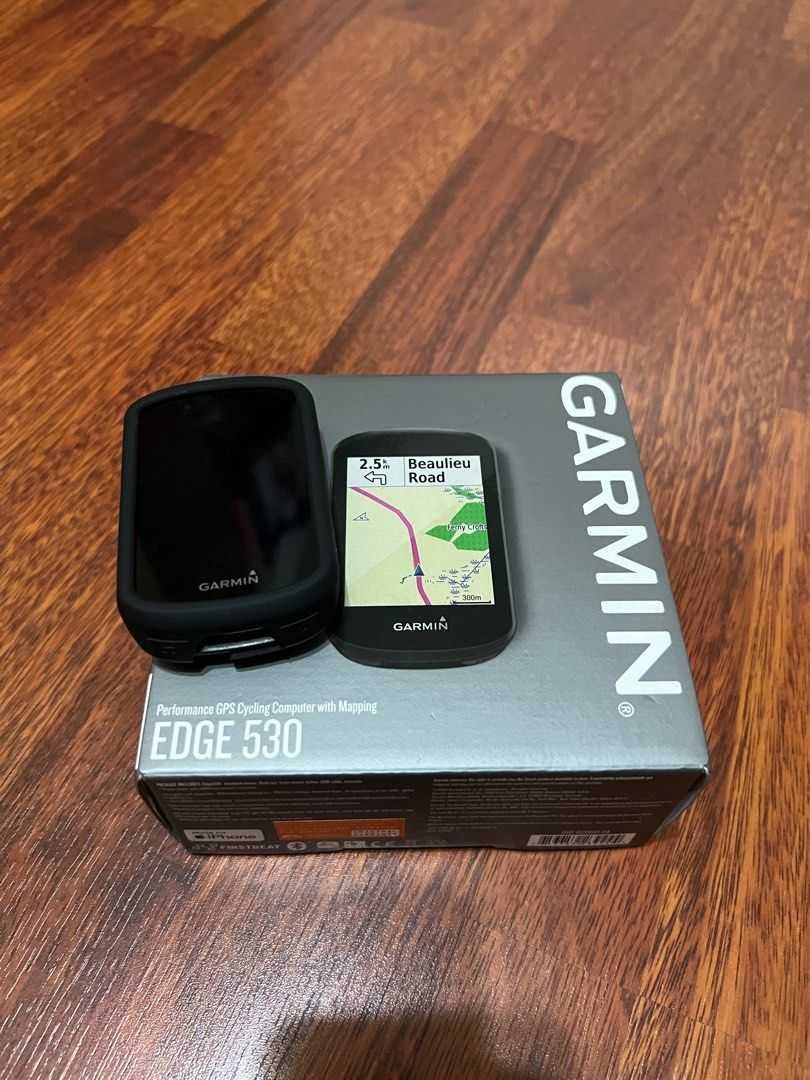GPS GARMIN EDGE 530 + Capa Silicone Garmin "cor laranja"