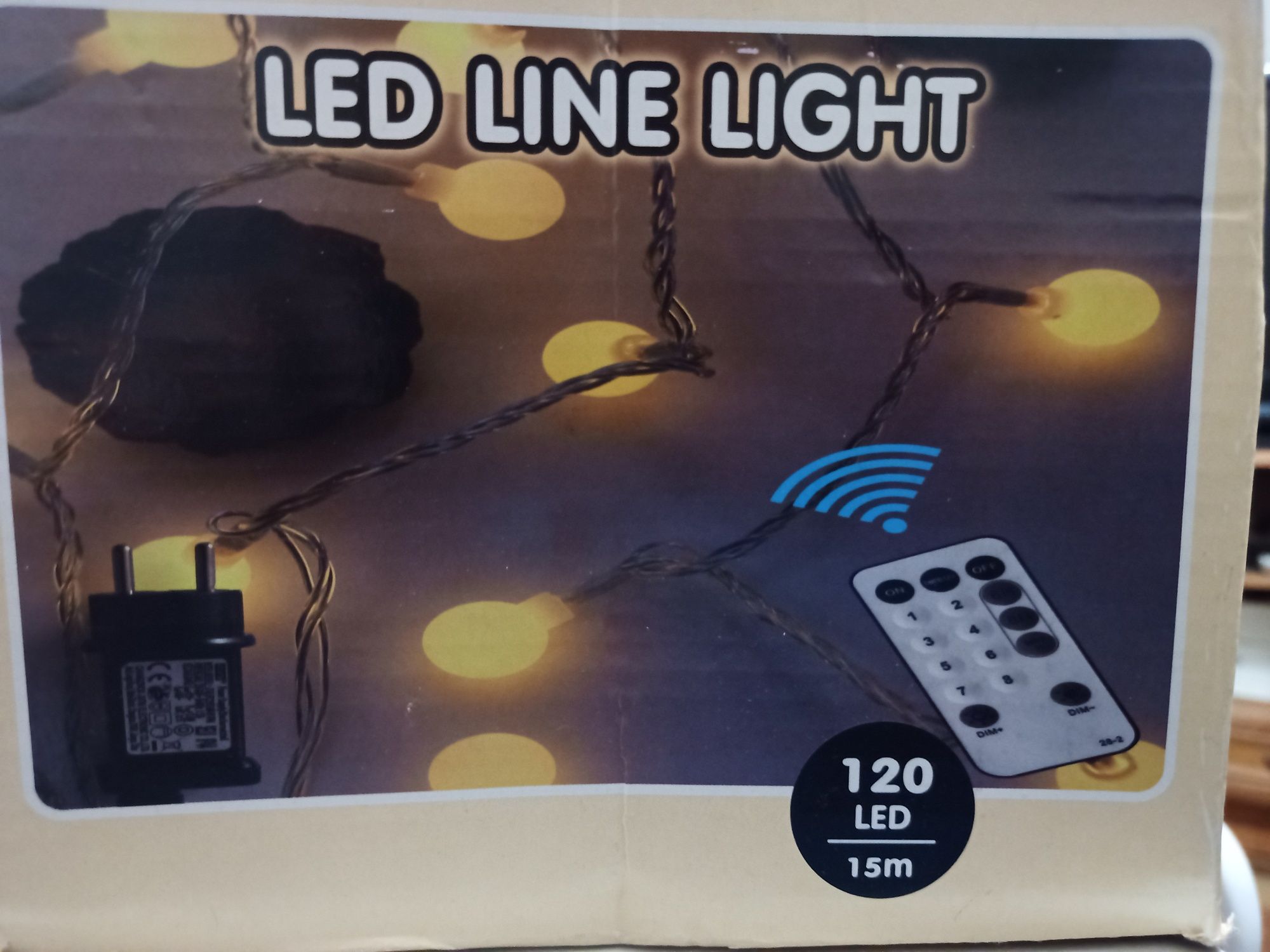 Łancuch świetlny lampki LED 120 lampek, 15m +5m przewód zasilający