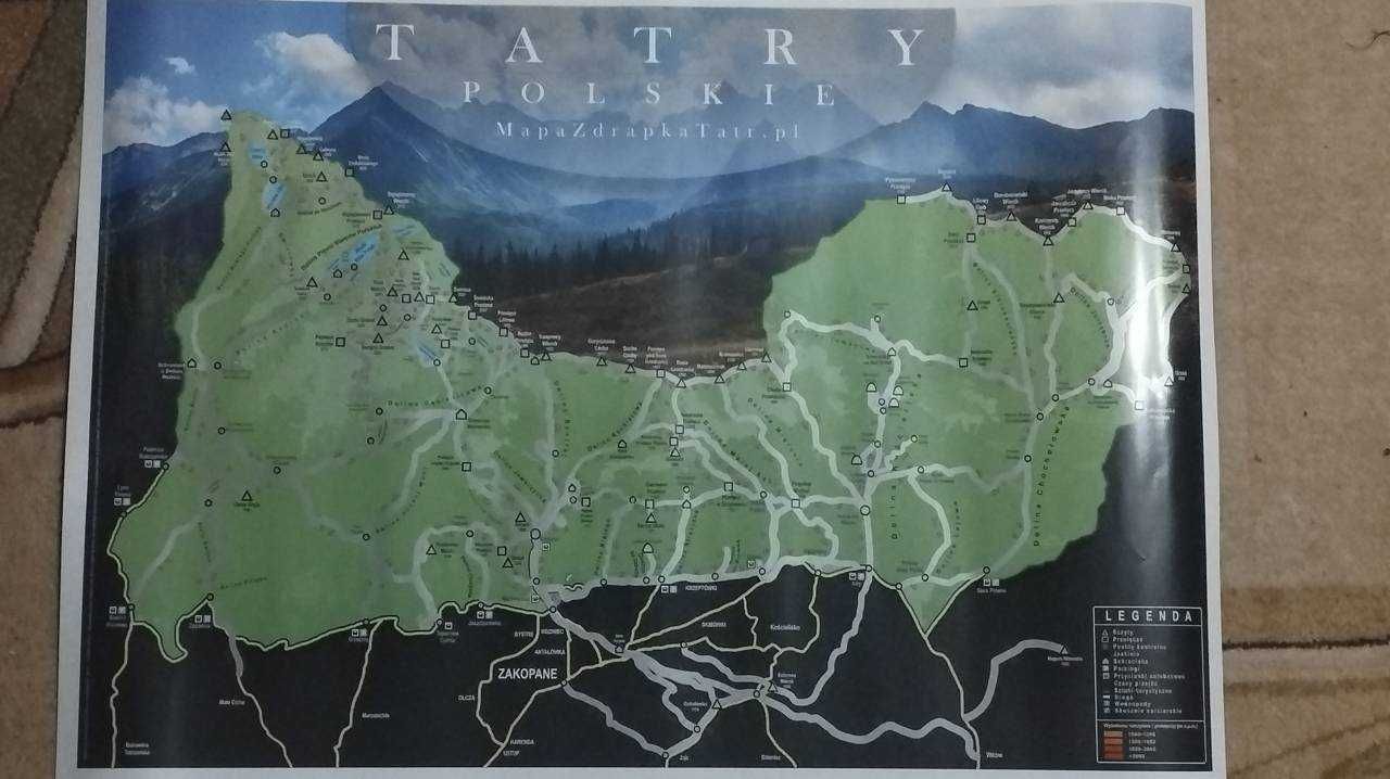 Mapa Zdrapka Tatr
