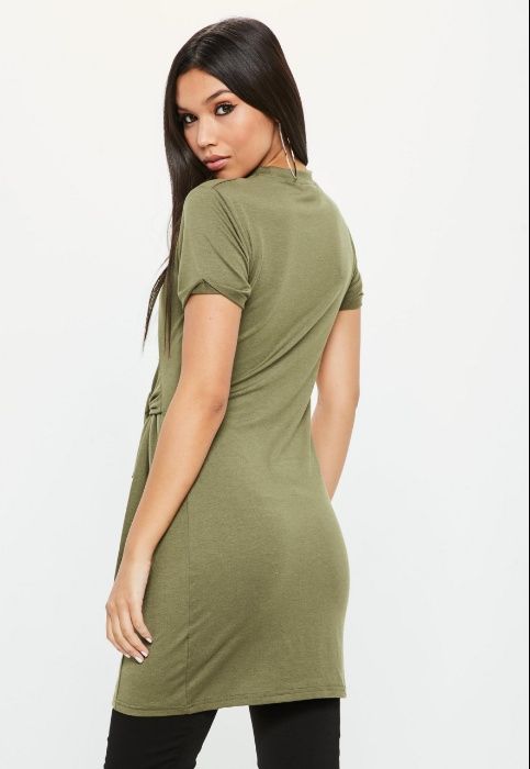 MISSGUIDED sukienka ze stójką wiązana w pasie r. 36/S