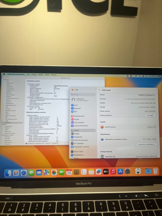 Apple MacBook Pro 13 2017 A1706 i5/8GB/512GB Silver Klasa A-
