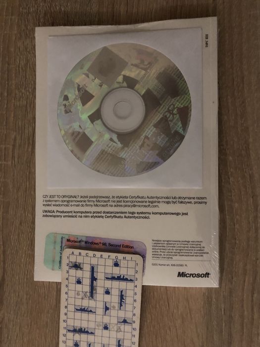 Windows 98 z kluczem nowy folia
