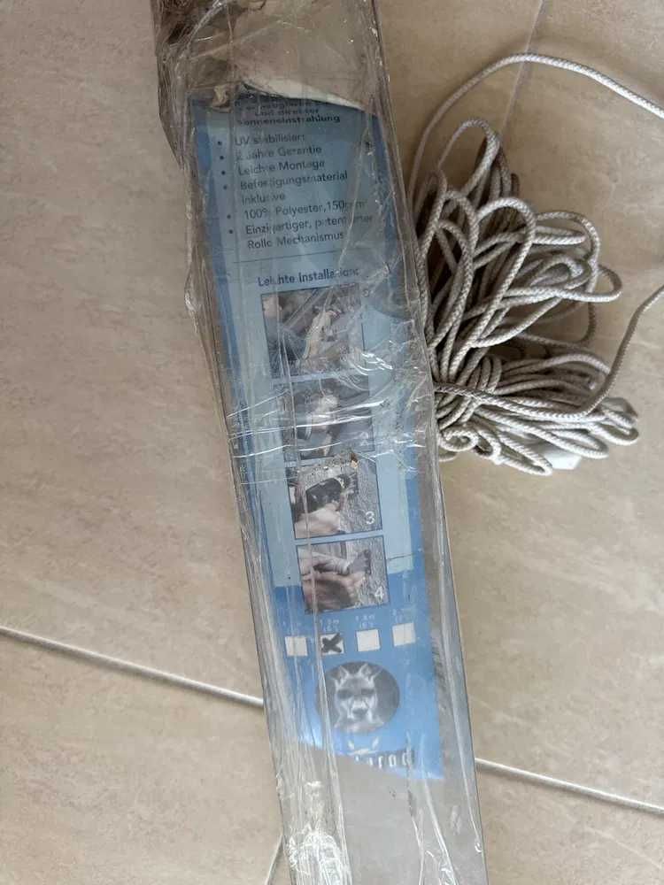 Markiza balkonowa gotowa na balkon okienna zwijana 200 x 150