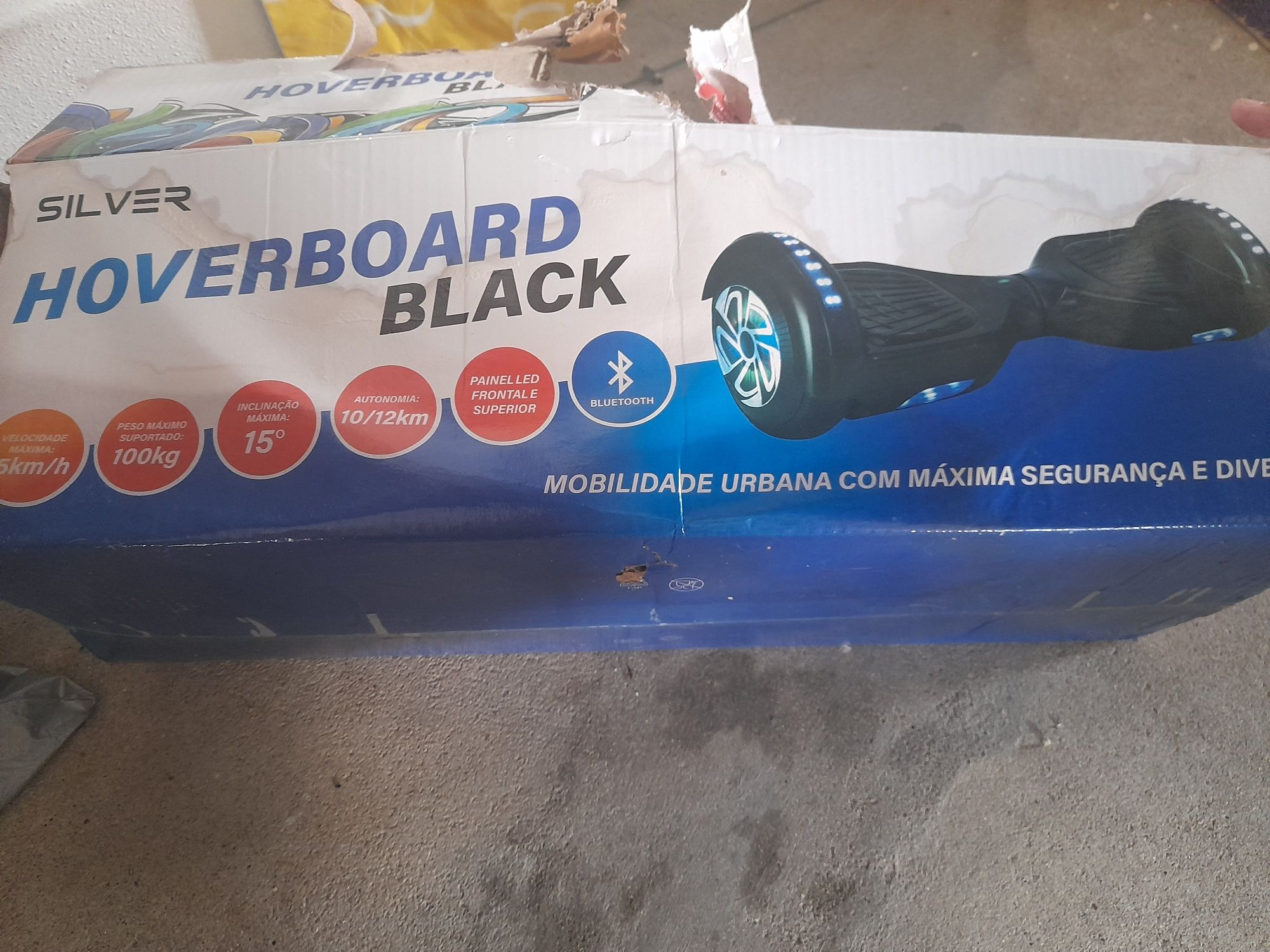 Hover bord black Silver