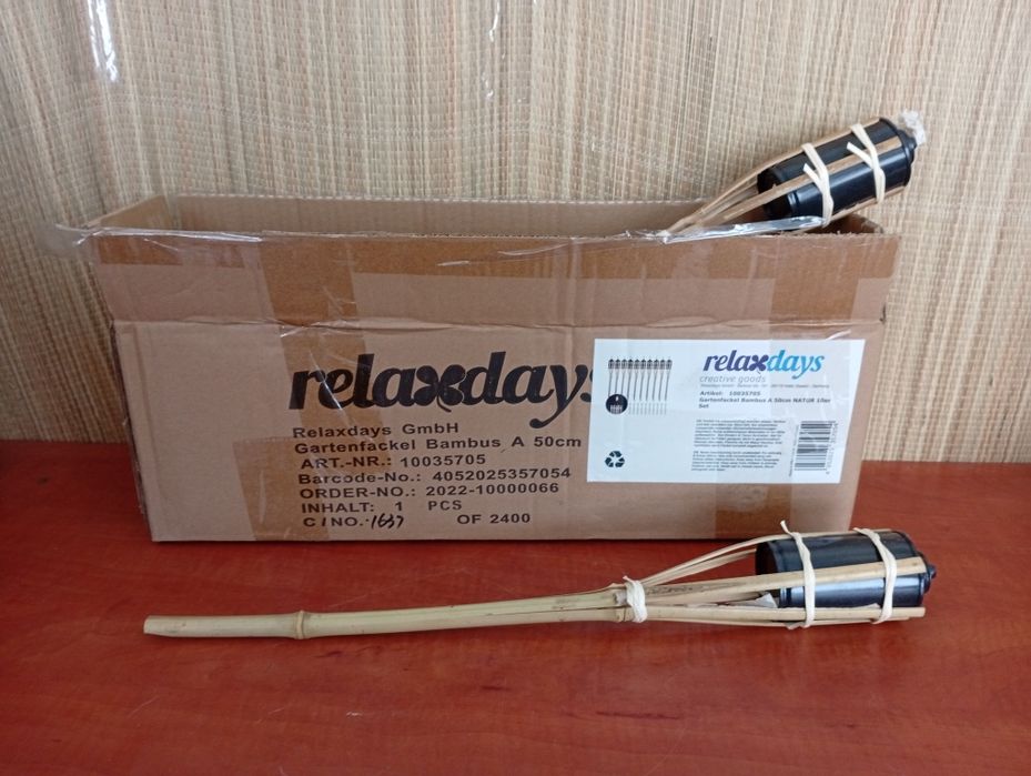 Pochodnie bambusowe 10 sztuk