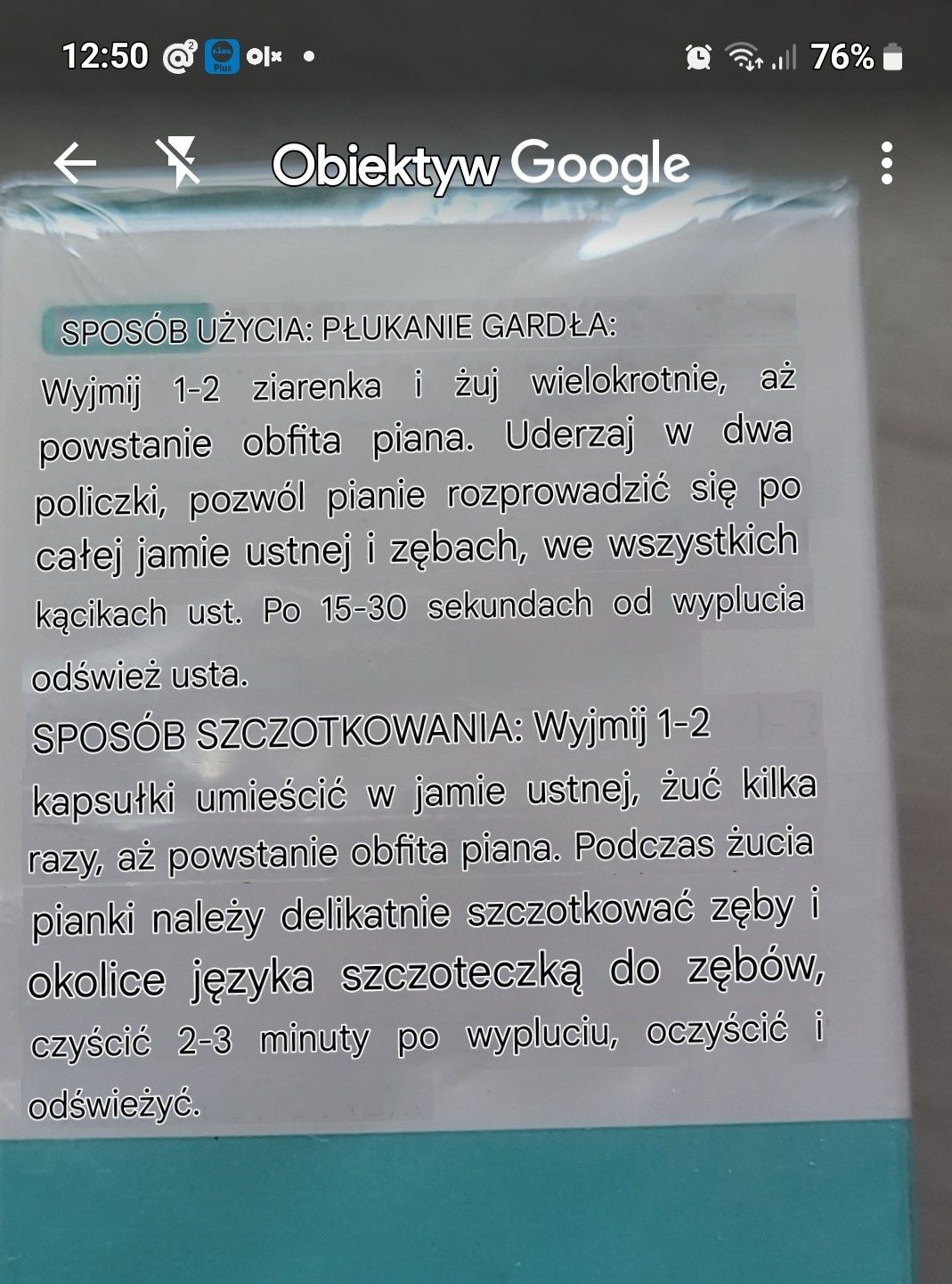 Pasta do zębów tabletek 30szt mentol