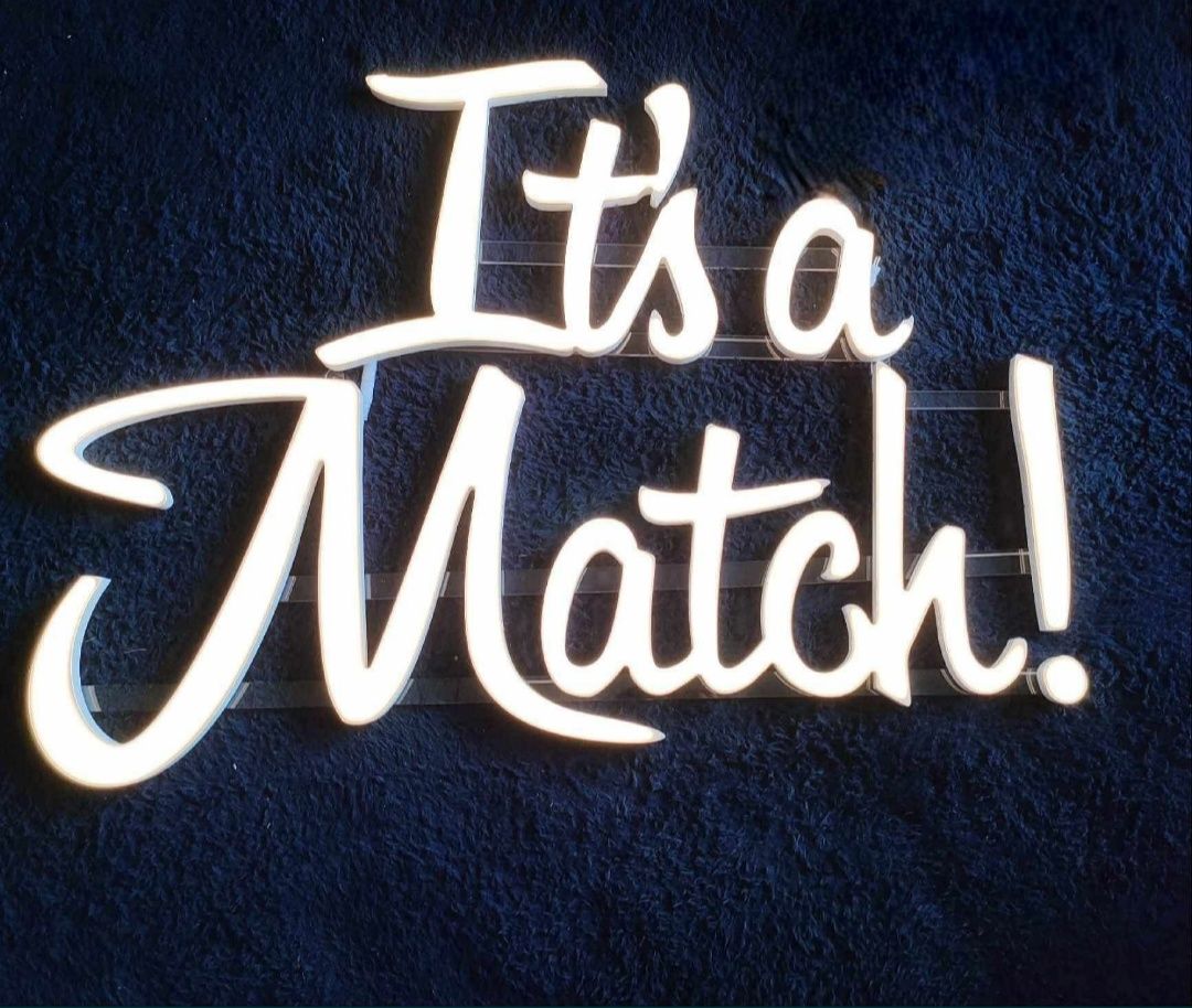 Ledon neon "It's a Match!" Na wesele przyjęcie ślub