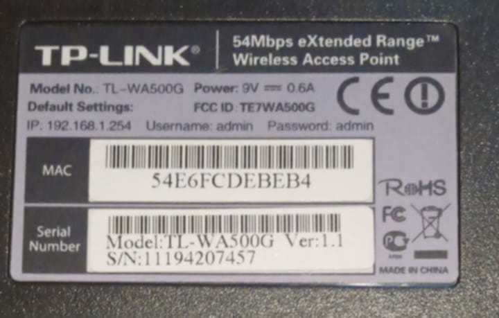Router TP-Link TL-WA500G