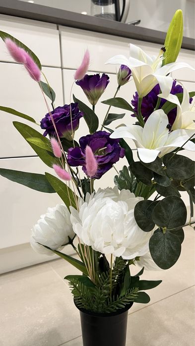 Kompozycie , bukiet + stroik na cmentarz, na grob